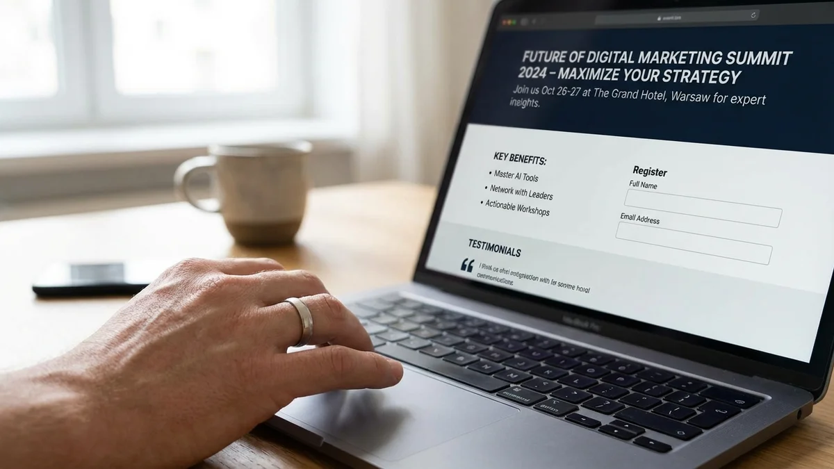 Landing page dla wydarzenia - jak stworzyć skuteczną stronę, która przyciągnie uczestników